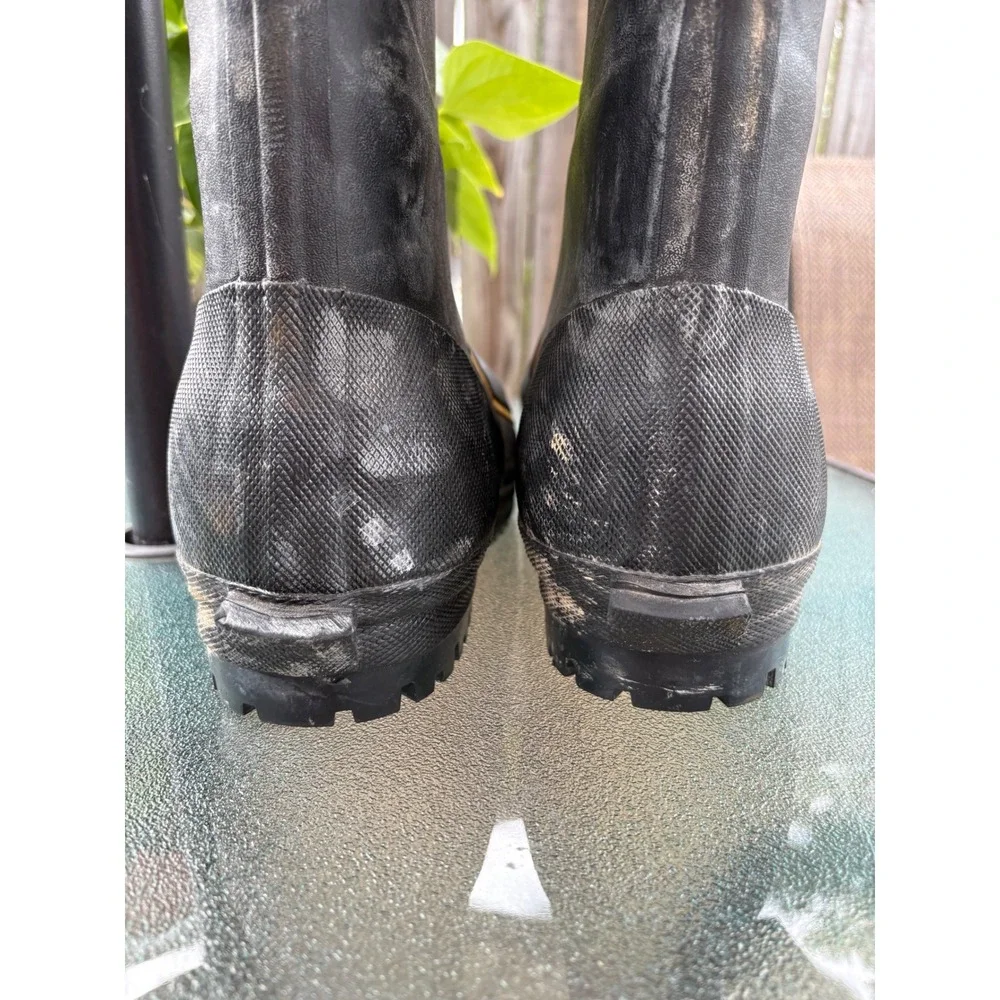 Tingley Sigma MB816B‎ Men 9 Rubber Metatarsal Steel Toe Work Boots Black Yellow
